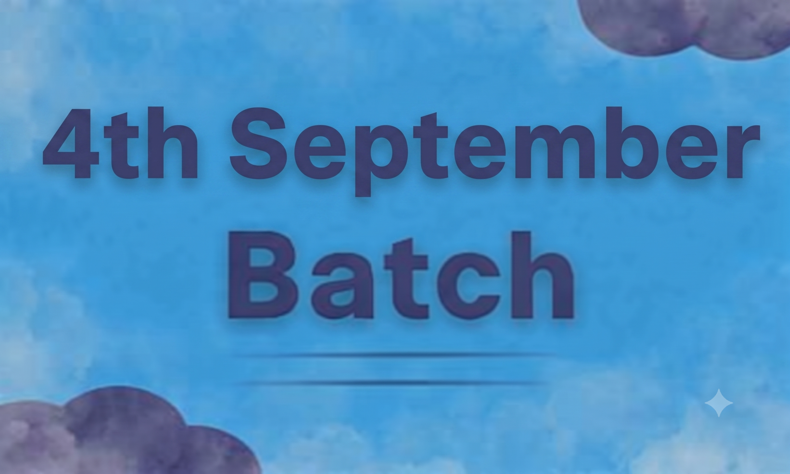 4th September batch Bangalore - 2026
